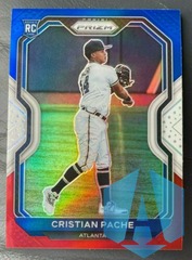 2021 Prizm Baseball Cristian Pache Rookie Tier II Red White Blue #144 Braves